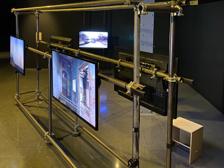 Fragments I - Where stories cut across the land, installation view from Museu d'Història de Catalunya, Barcelona, Spain, 2020